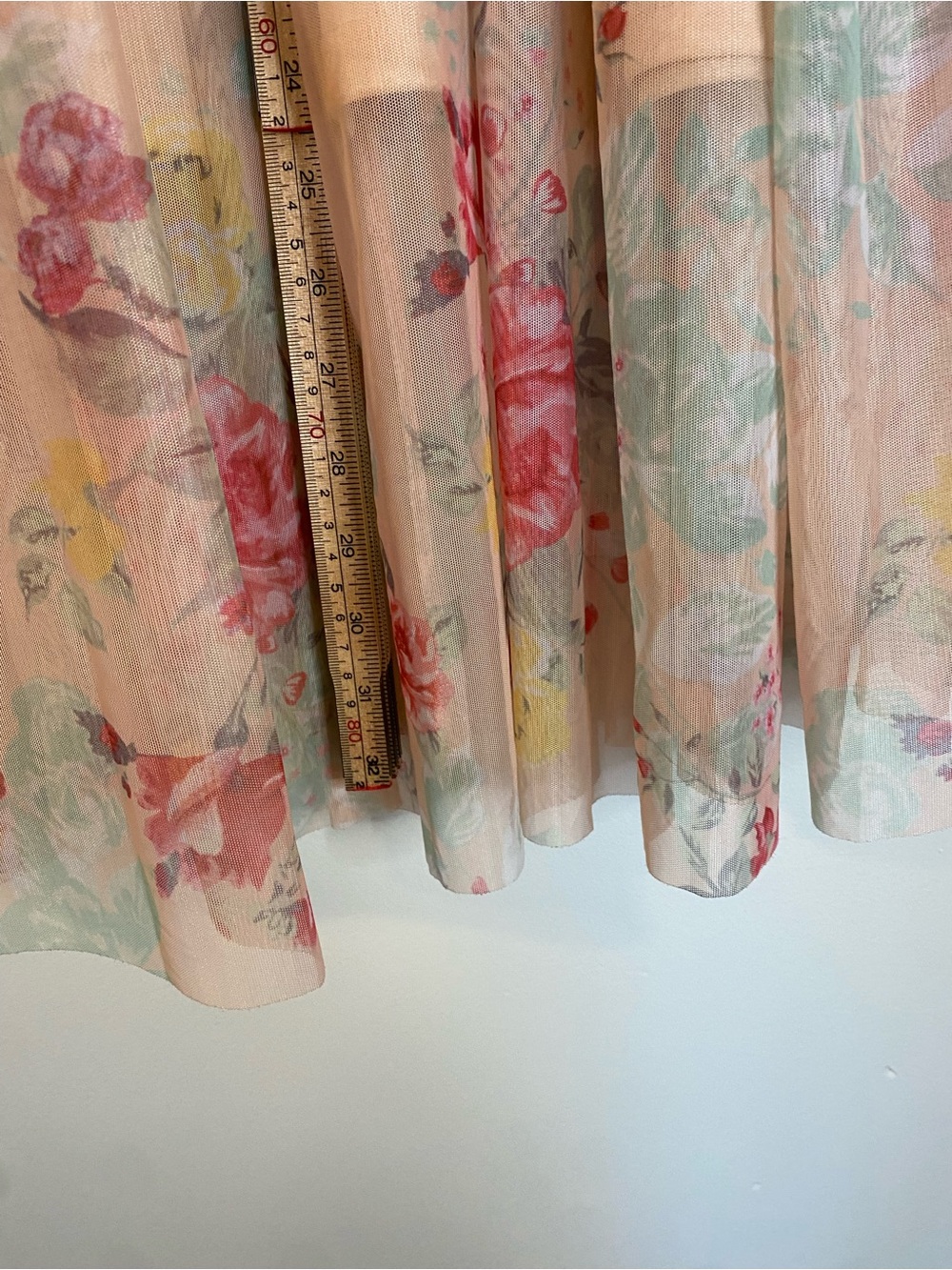 Fiesta Pink Floral Midi Skirt with Black Waistband - Picture 7 of 8